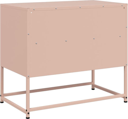 Metal TV Stand Pink 68x39x60.5cm