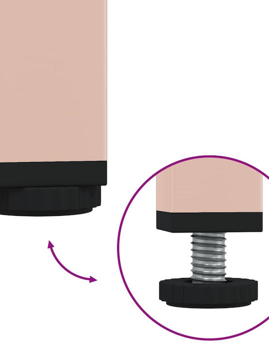 TV-Ständer Metall Rosa M68xT39xH50.5cm