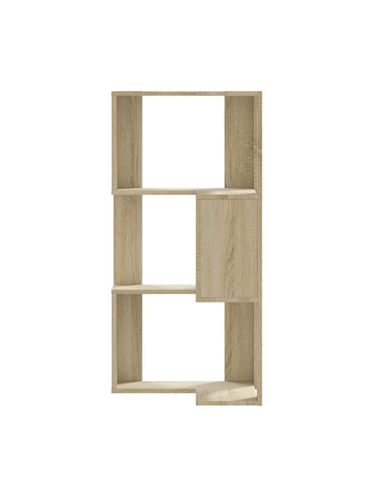 Γωνιακή Βιβλιοθήκη Καφέ 50x50x102εκ.