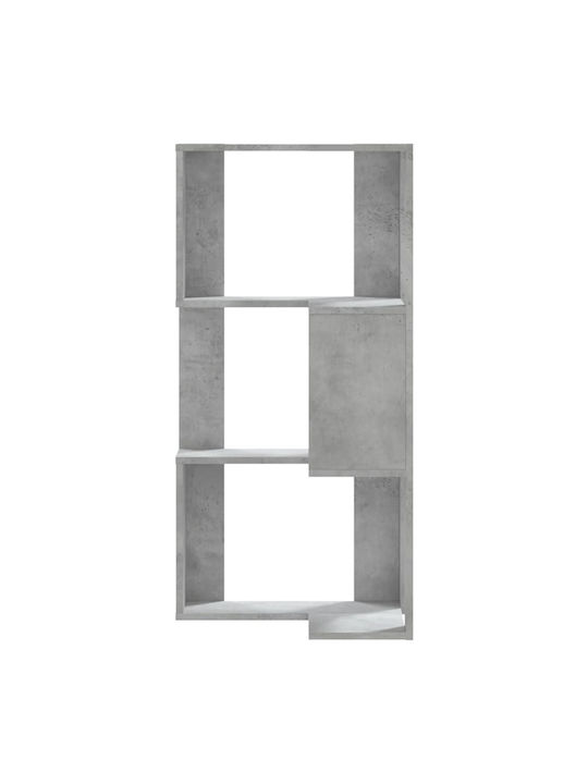Eckbibliothek Grau 50x50x102cm