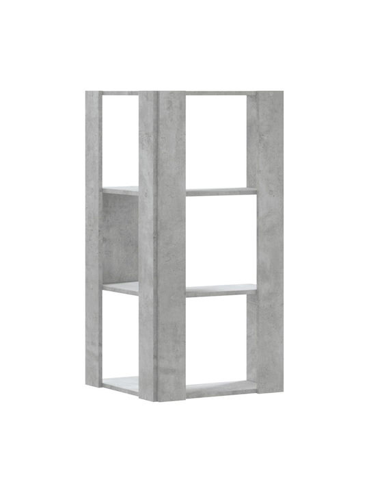 Eckbibliothek Grau 50x50x102cm