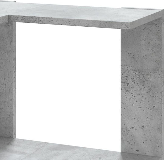 Γωνιακή Βιβλιοθήκη Γκρι 50x50x102εκ.