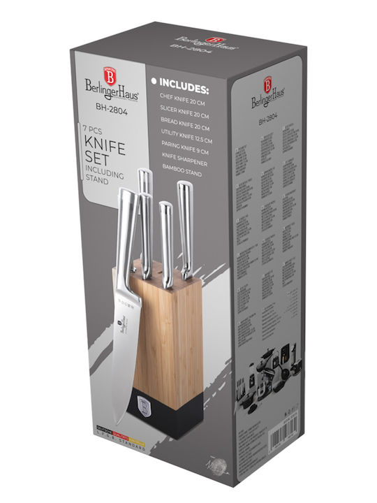 Berlinger Haus Knife Set with Block from Stainless Steel 7pcs