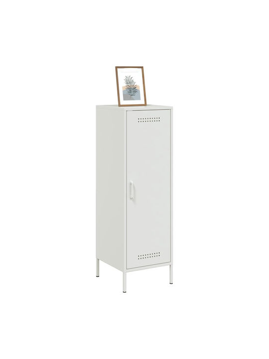 Living Room Display Cabinet Made of White Metal 36x39x113cm