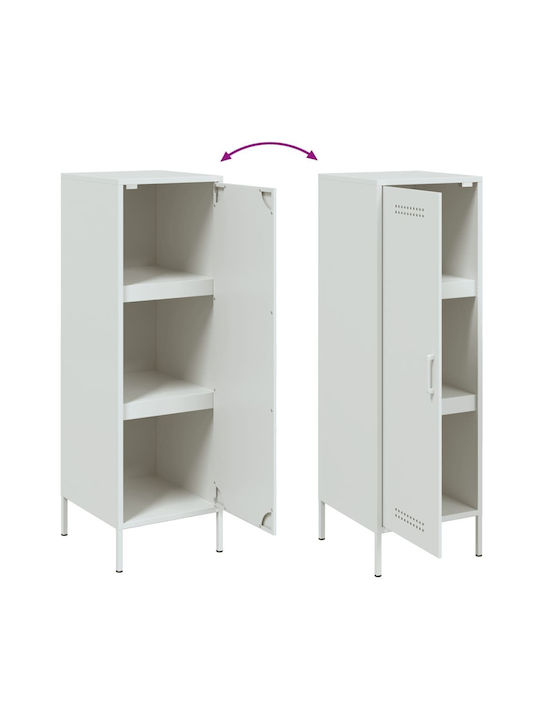 Living Room Display Cabinet Made of White Metal 36x39x113cm