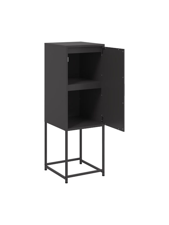 Living Room Display Cabinet Made of Metal Black 36x39x107cm