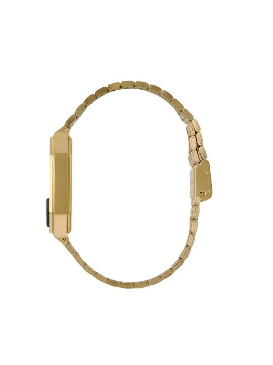 Nixon Digital Watch Battery with Gold Metal Bracelet