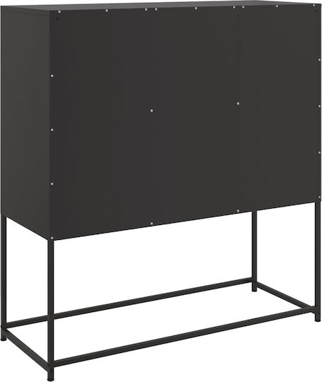 Μπουφές από Μέταλλο Μαύρο 100.5x39x107cm