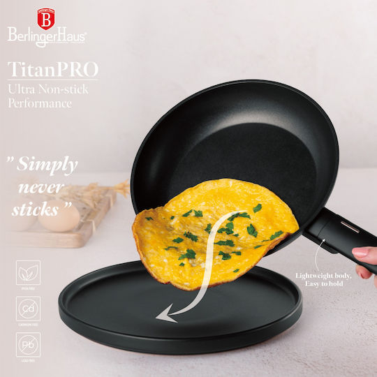 Berlinger Haus Titanpro Leonardo Collection Aluminum Pan with Lid with Non-Stick Interior Coating 24cm