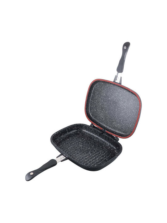 Berlinger Haus Double Grill Pan Made of Aluminum with Lid with Stone Coating 36cm