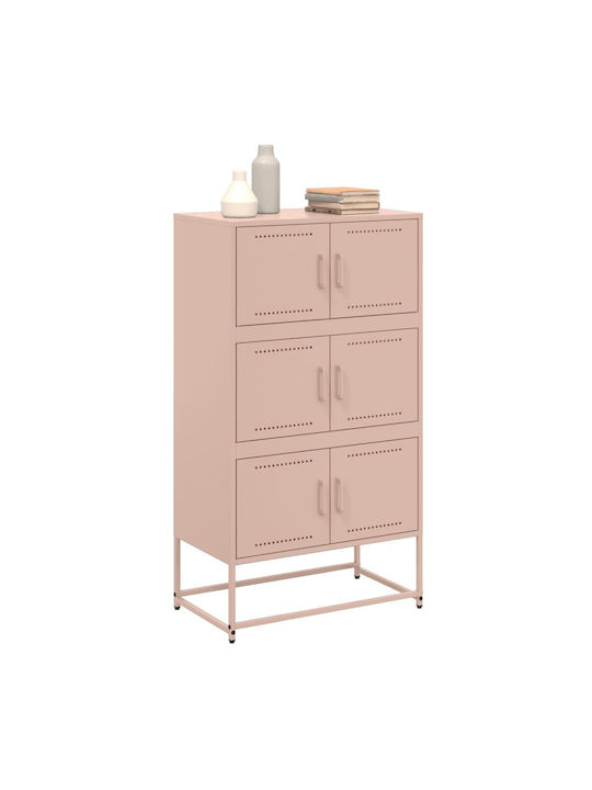 Office Storage Metal Cabinet Pink L68.5xW38.5xH123.5cm