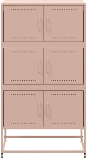 Dulap De Birou Metalic Roz 68.5x38.5x123.5cm
