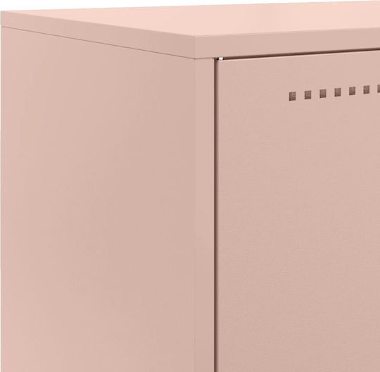 Метален Офисен Шкаф Розов 68.5x38.5x107см