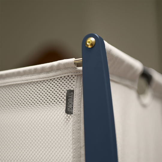 Snuz Cradle Snuzpod Studio London with Mattress and Side Opening Navy Blue