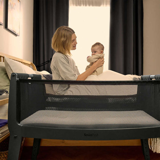 Snuz Люлка Snuzpod Studio Brooklyn с Матрак и Странично Отваряне Графит