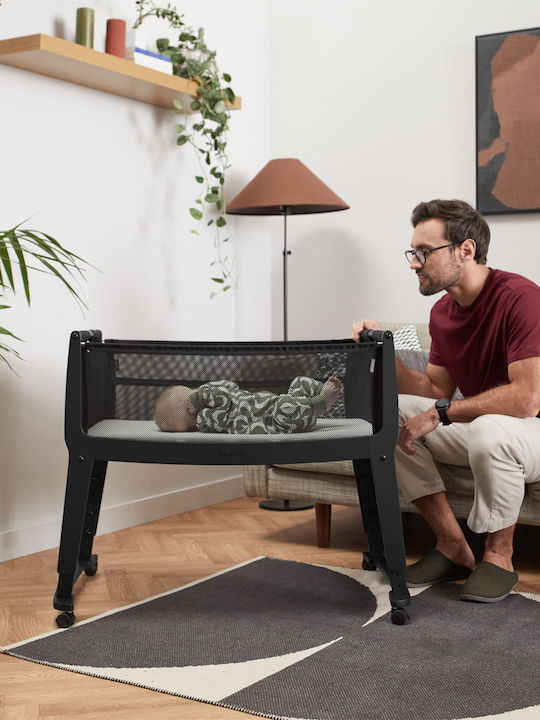 Snuz Λίκνο Snuzpod Studio Brooklyn με Στρώμα και Πλαϊνό Άνοιγμα Graphite