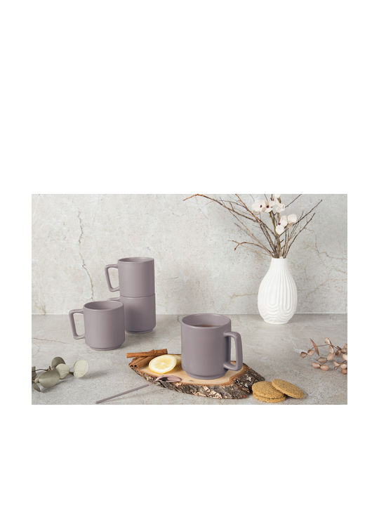 Berlinger Haus Set Căni Maro De ceramică Gri 300ml 4buc