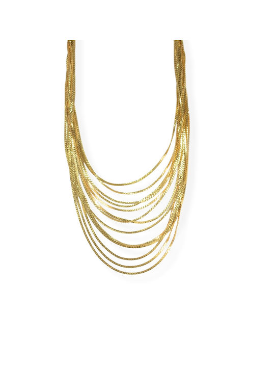 Layering Chain Necklace Gold Gold