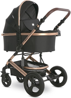 Lorelli Boston Adjustable 2 in 1 Baby Stroller Suitable for Newborn Black 14kg