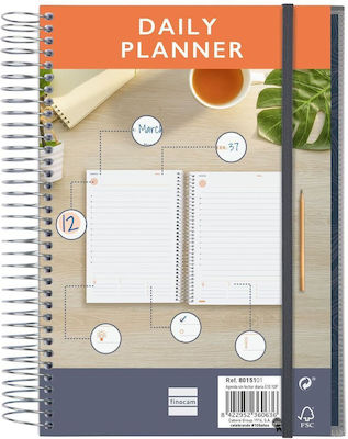 Finocam Zilnic Agenda Navy Blue Spiral 15.5x21.2cm