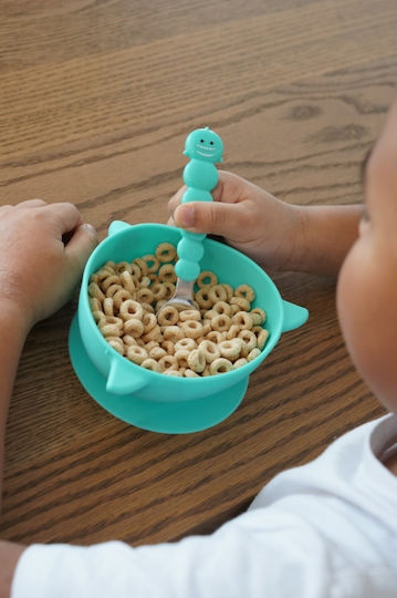 Melii Baby Food Bowl made of Silicone Turquoise 2pcs 17730