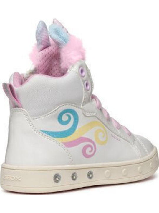 Skylin Kids Sneakers High Anatomic with Scratch & Lights White