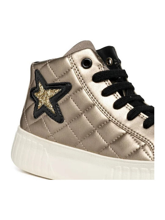 J MIKIROSHI Kids Ankle Boots with Zipper Gold