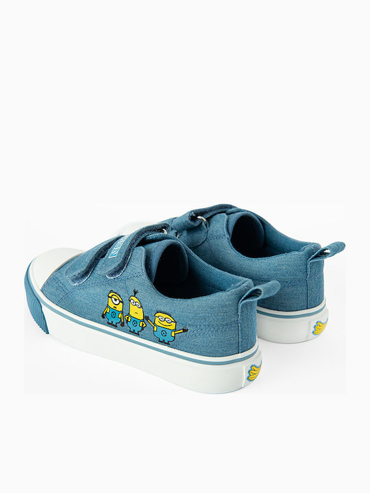 Minions Παιδικά Sneakers με Σκρατς Μπλε