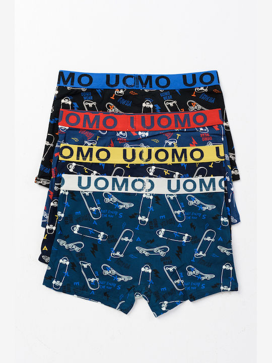 Uomo Set of Kids' Boxers Multicolor 4pcs