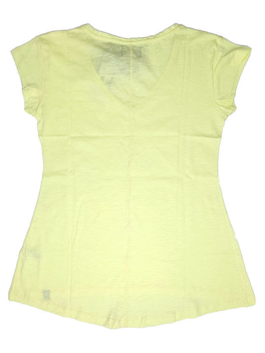 Paco & Co Women's T-shirt with V Neckline Yellow