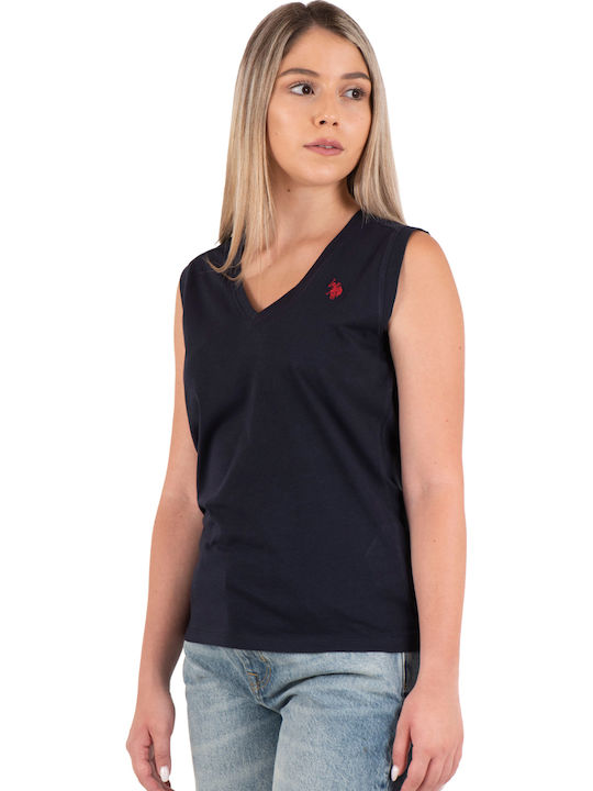 Ade Damen Polo Bluse Blau