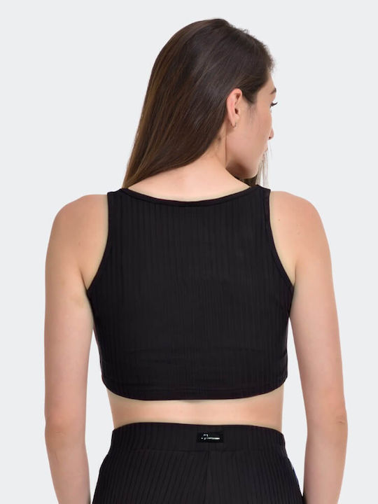 Women's Summer Crop Top Sleeveless Black