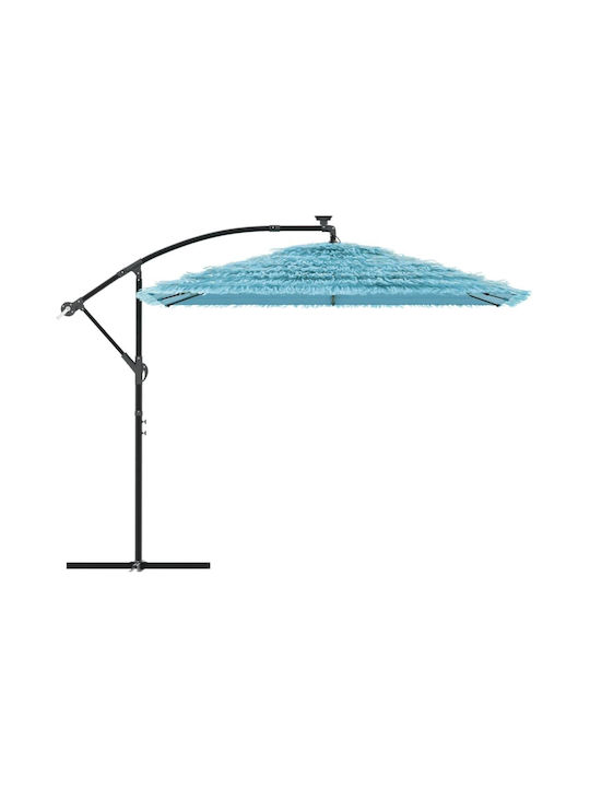Umbrelă Suspendată Pătrată Metalică Albastră 2.69x2.69xÎnălțime2.35m