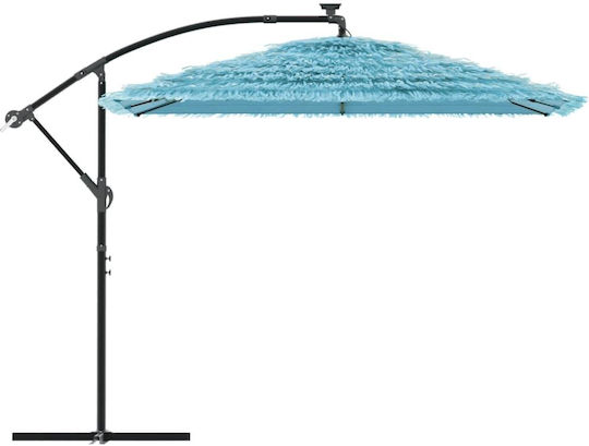 Umbrelă Suspendată Pătrată Metalică Albastră 2.69x2.69xÎnălțime2.35m