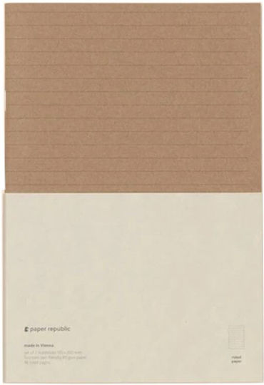 Paper Republic Notizbuch mit Gummiband Beige