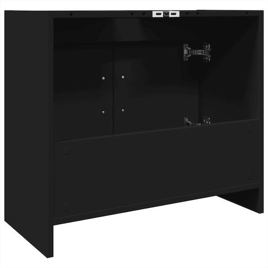 vidaXL Blat cu Lavoar L63xW29xH55cm Negru