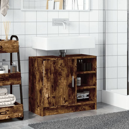 vidaXL Countertop without Sink L63xW29xH55cm Smoky Oak