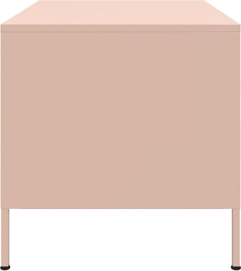vidaXL Beistelltisch Rechteckig Metall Rosa M68xP50xH50.5cm