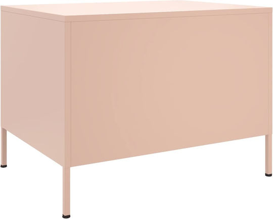 vidaXL Beistelltisch Rechteckig Metall Rosa M68xP50xH50.5cm