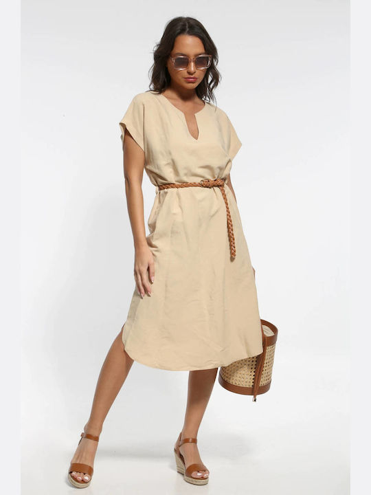 Passager Midi Rochie Beige