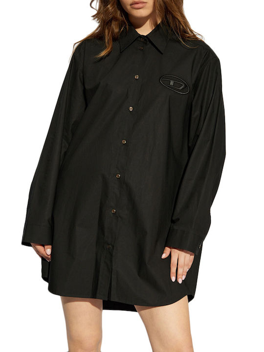 Diesel Mini Shirt Dress Dress Black