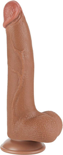 Lovetoy Glass Dildo with Balls and Suction Cup Brown 22cm