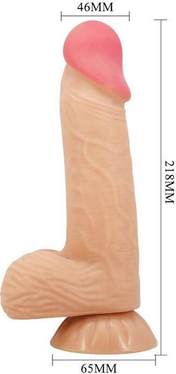 Pretty Love Sliding Skin Ρεαλιστικό Dildo με Βεντούζα Flesh 20.6cm