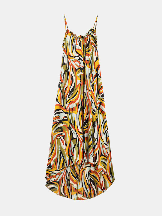 Maxi Dress Open Back Multi Zebra