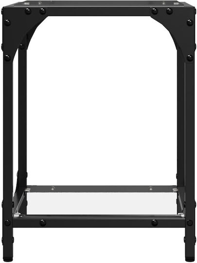 Square Glass Side Table Transparent M30xL30xH40cm