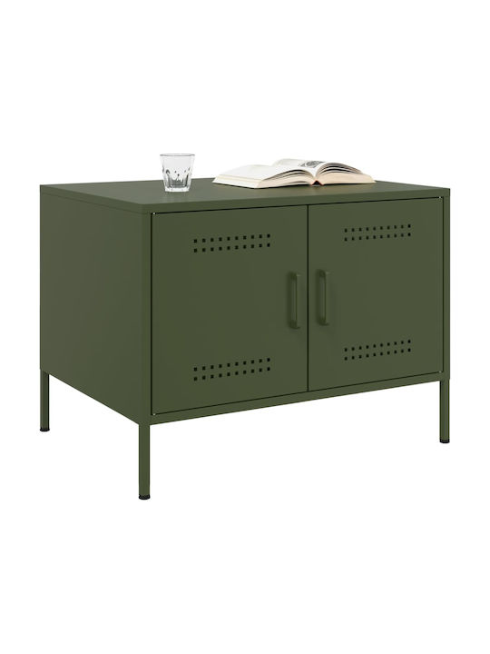 Rectangular Metal Green Side Table M68xL50xH50.5cm