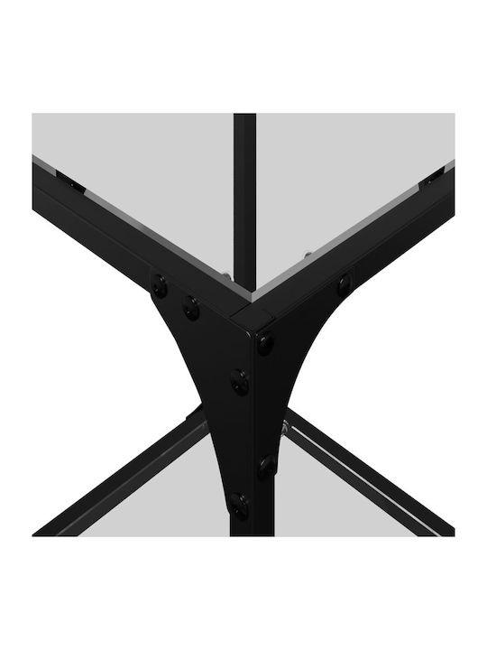 Τετράγωνο Βοηθητικό Τραπεζάκι Γυάλινο Διαφανές Μ30xΠ30xΥ40εκ.
