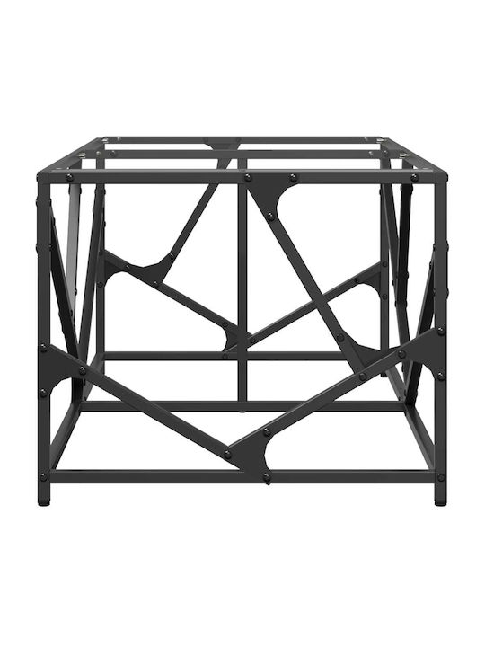 Rechteckiger Zentraler Glastisch Transparent M98,5xP50xH41cm