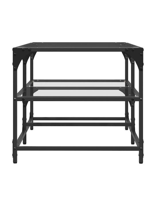 Rectangular Central Glass Transparent Coffee Table M98.5xW50xH45cm