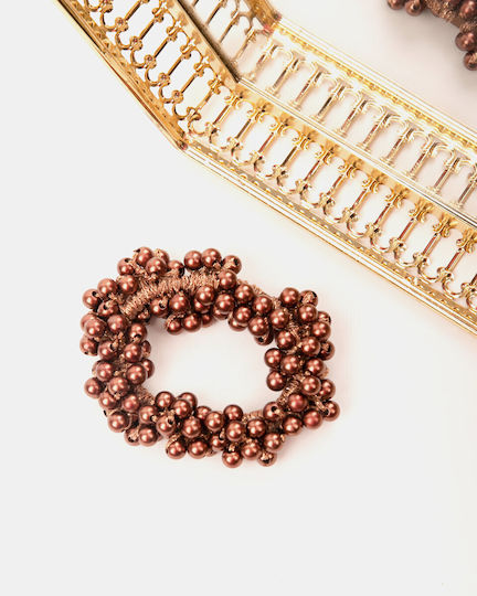 Scrunchie de păr Perle Maro Brown